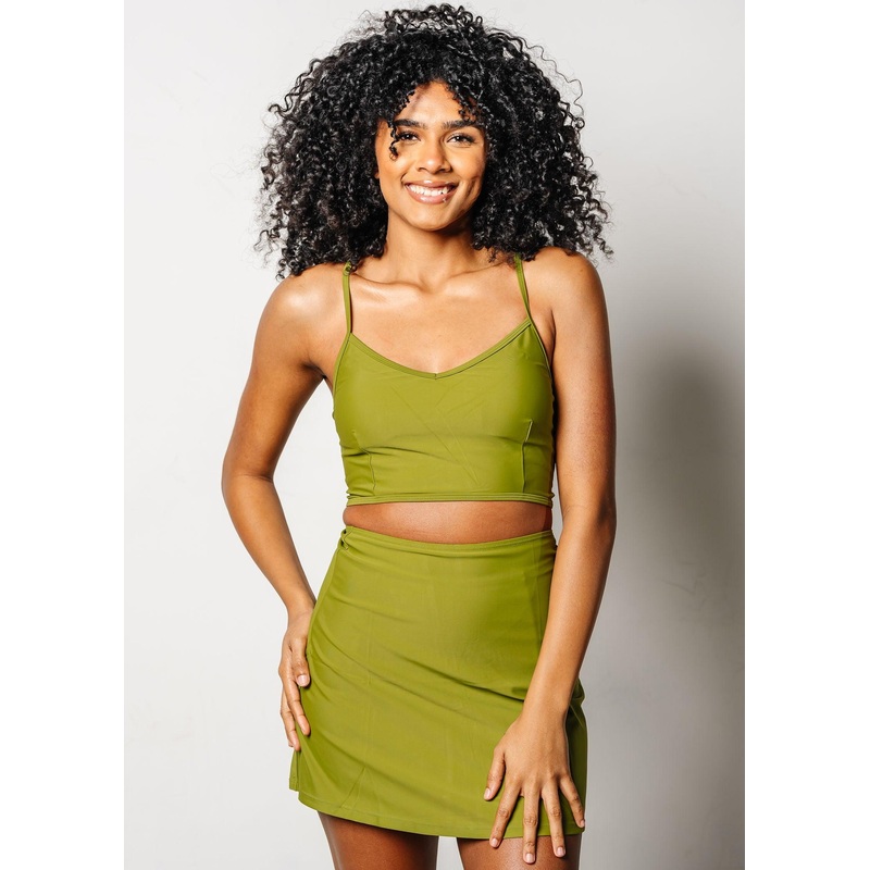 Olive Green | Detached High-Waisted Skirt