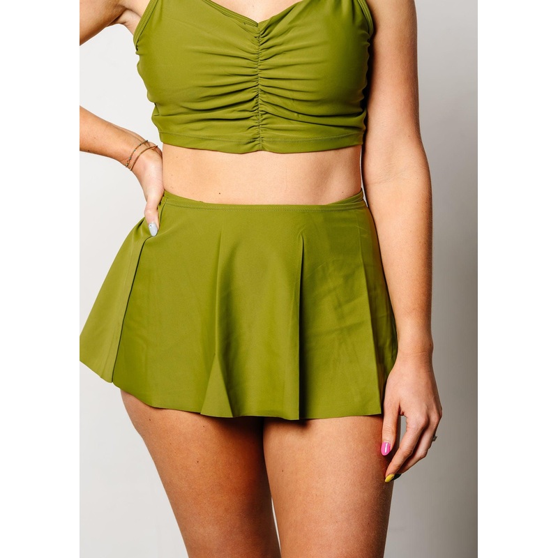 Olive Green | Detached Short Skirt