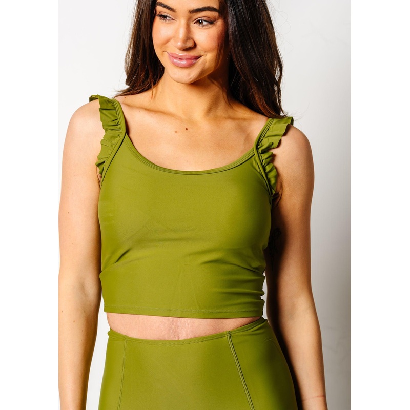 Olive Green | Flutter Top