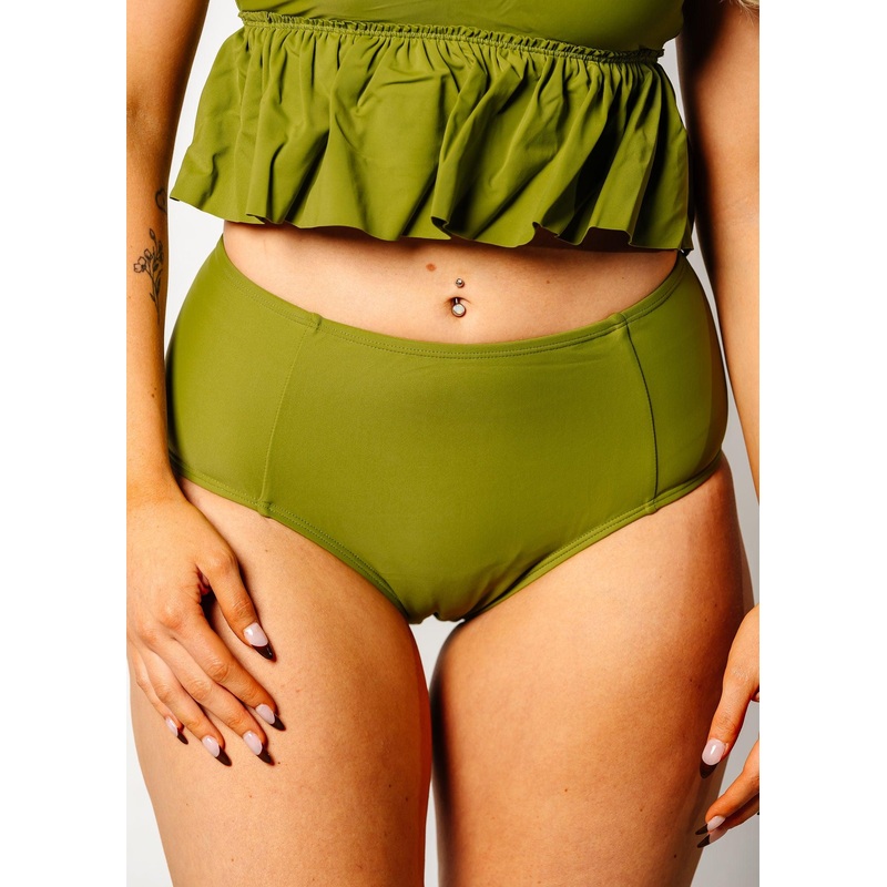 Olive Green | Mid-Rise Bottoms