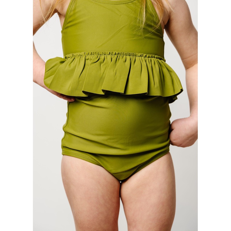Olive Green | Mini High-Waisted Bottoms