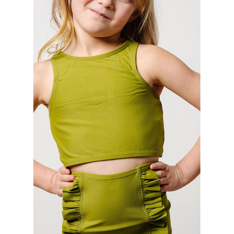 Olive Green | Mini Racer Back Top
