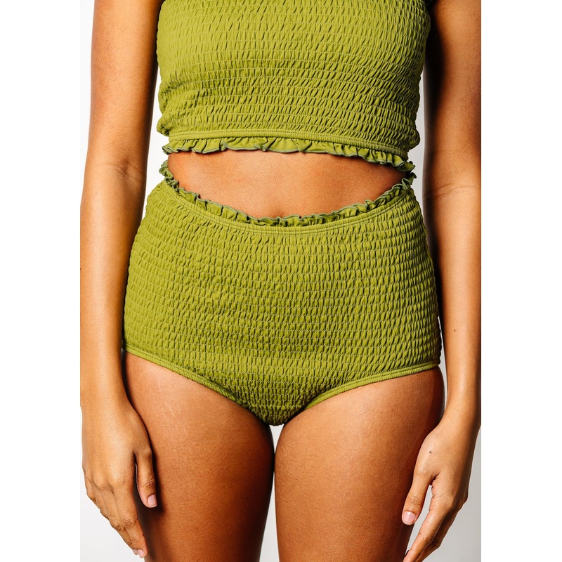 Olive Green | Smocked Bottoms