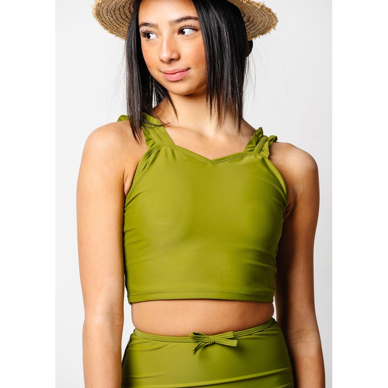 Olive Green | Youth Ripple Top
