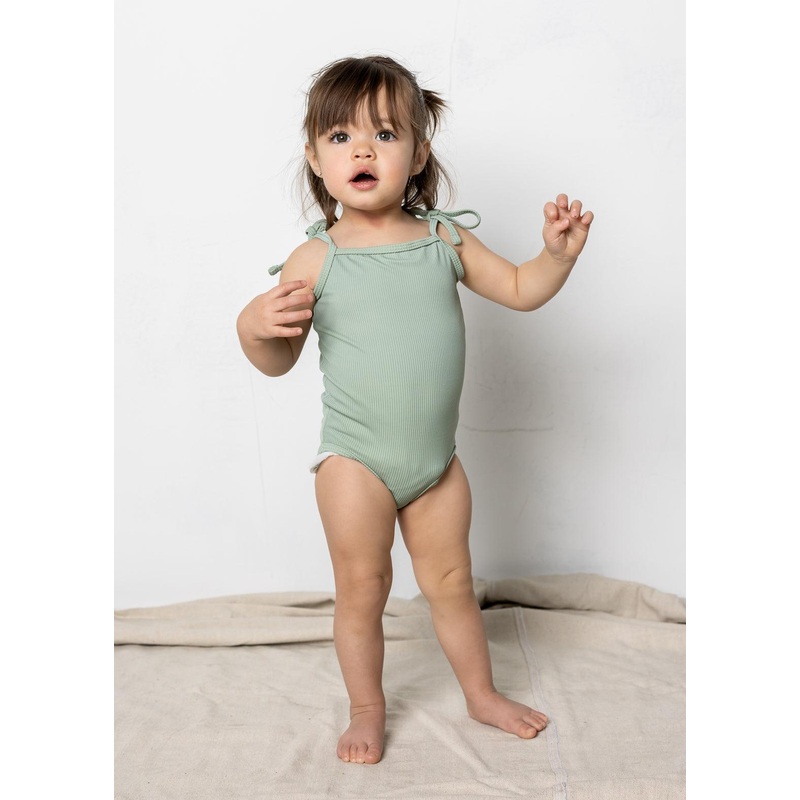 Ribbed Sage | Baby Simply One-Piece