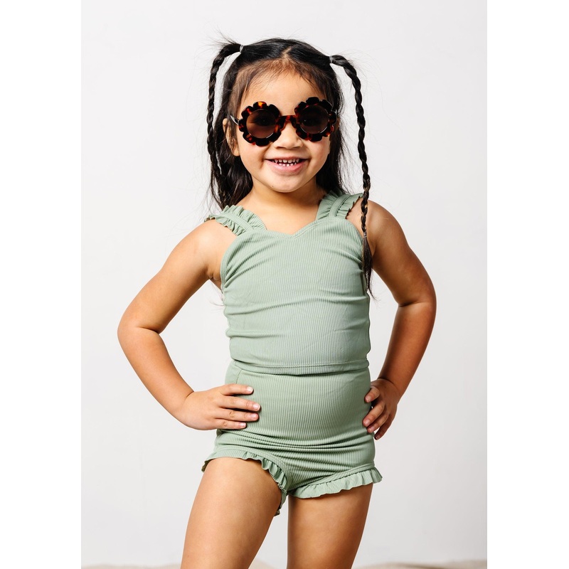 Ribbed Sage | Mini All Ruffled Up Bottoms