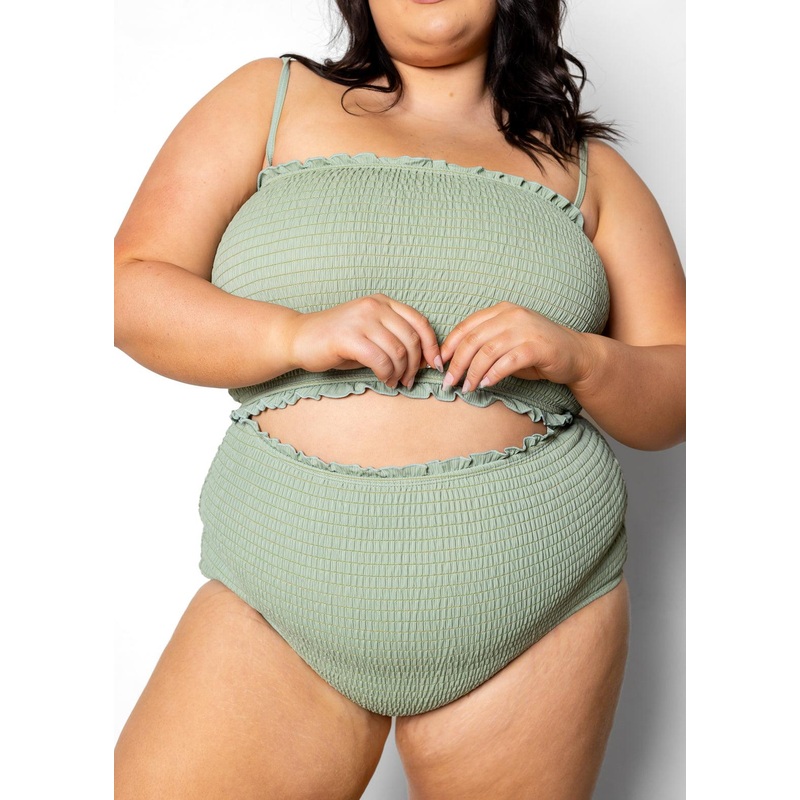 Ribbed Sage | Smocked Bottoms