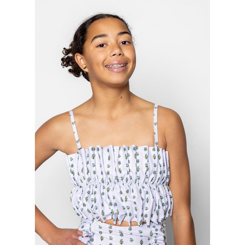 Vintage Blooms | Youth Oversized Ruffle Top