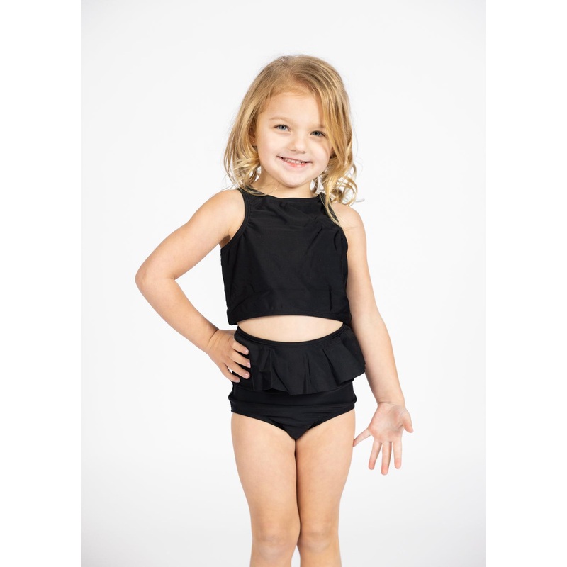 Black | Mini Peplum Bottoms