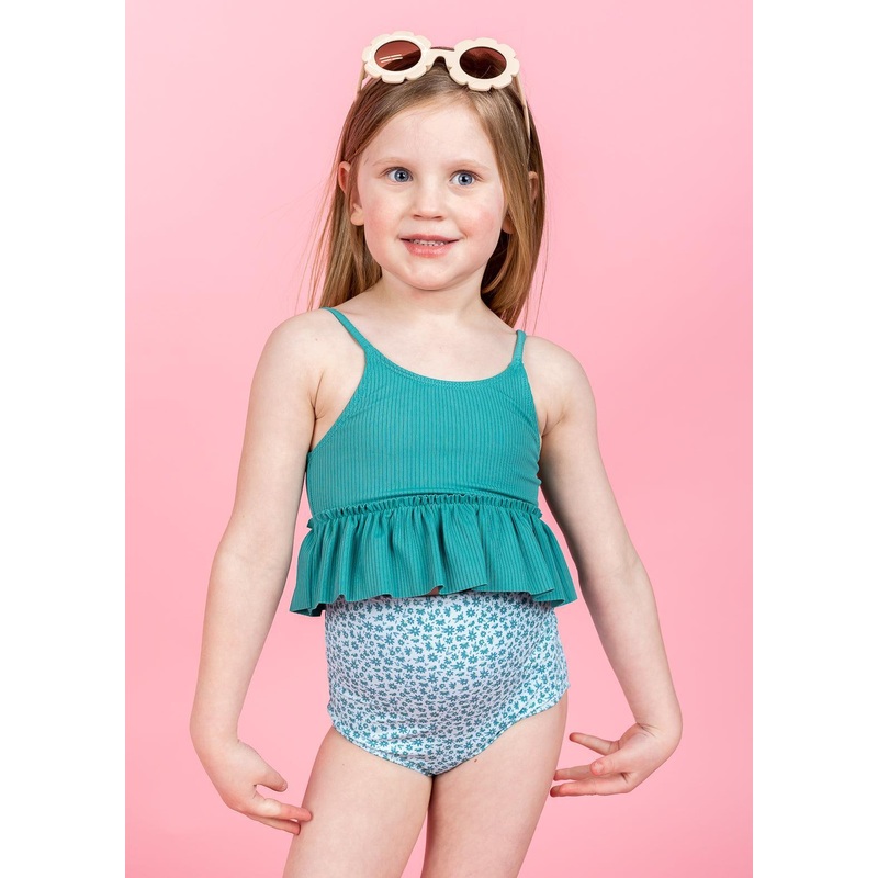 Blue Ditsy Floral | Mini High-Waisted Bottoms