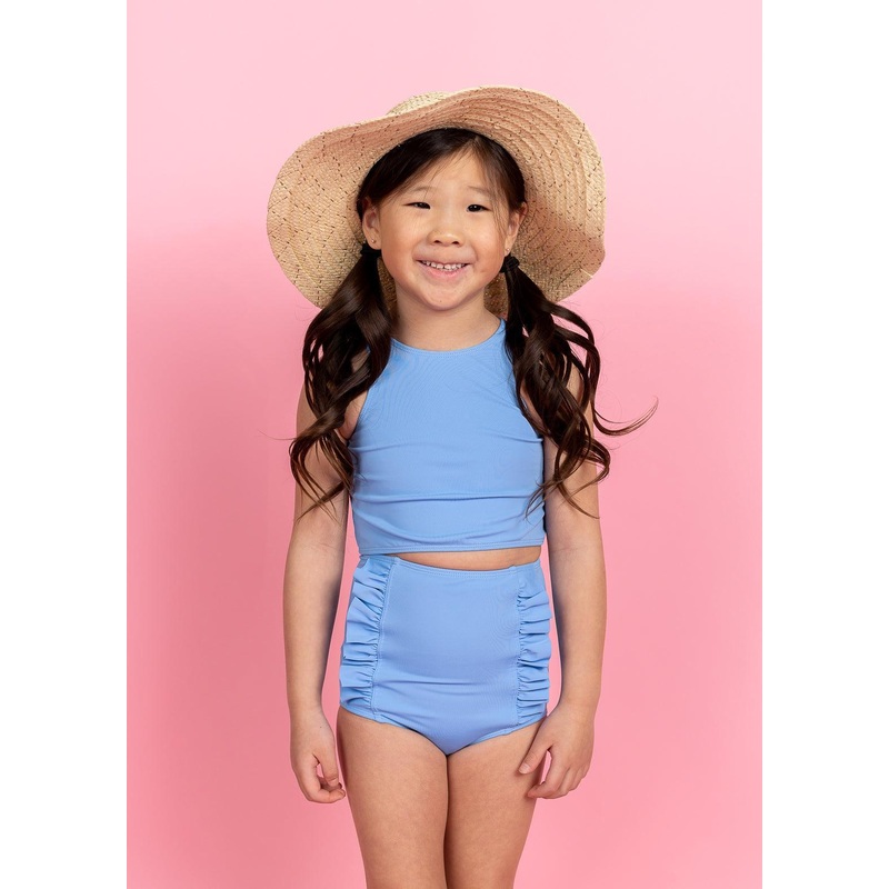 Blue Skies | Mini Down in Front Ruffle Bottoms