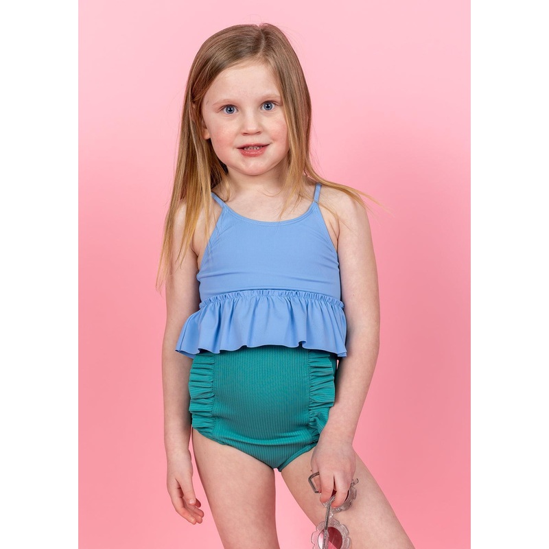 Blue Skies | Mini Peplum Top