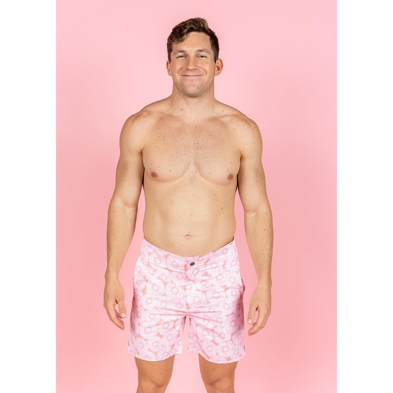 Pink Daisies | Men's Boardies