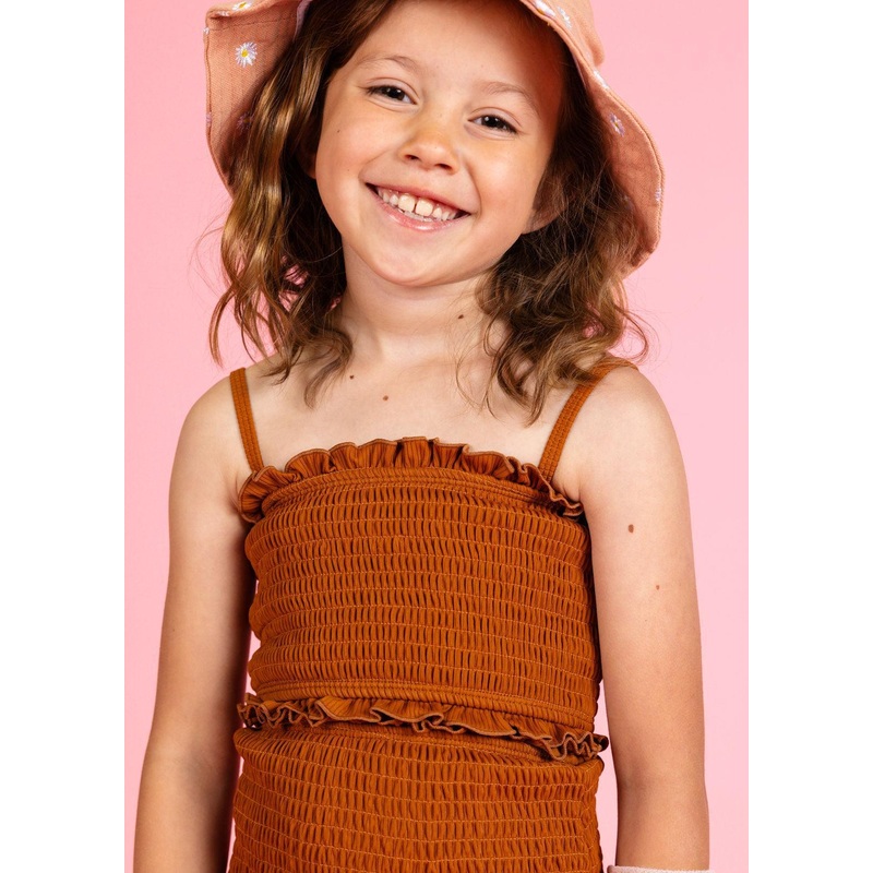 Ribbed Caramel | Mini Bandeau Top