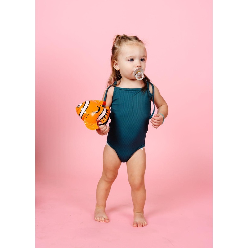 Ribbed Midnight Teal | Baby Simply One-Piece