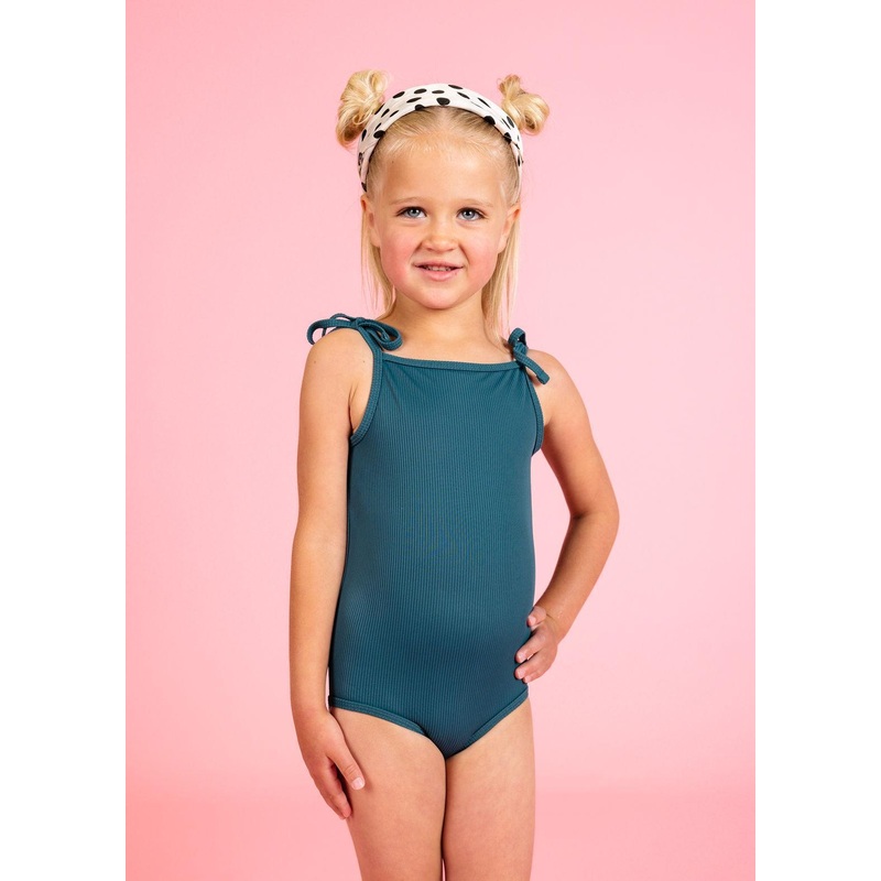 Ribbed Midnight Teal | Mini Simply One-Piece