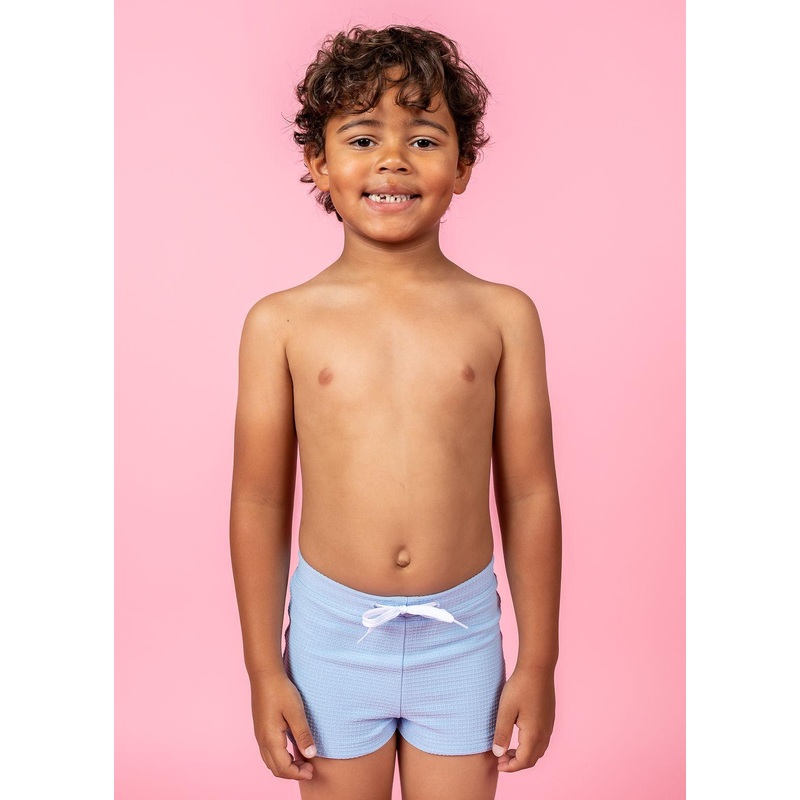 Waffled Barely Blue | Mini Euro Shorts