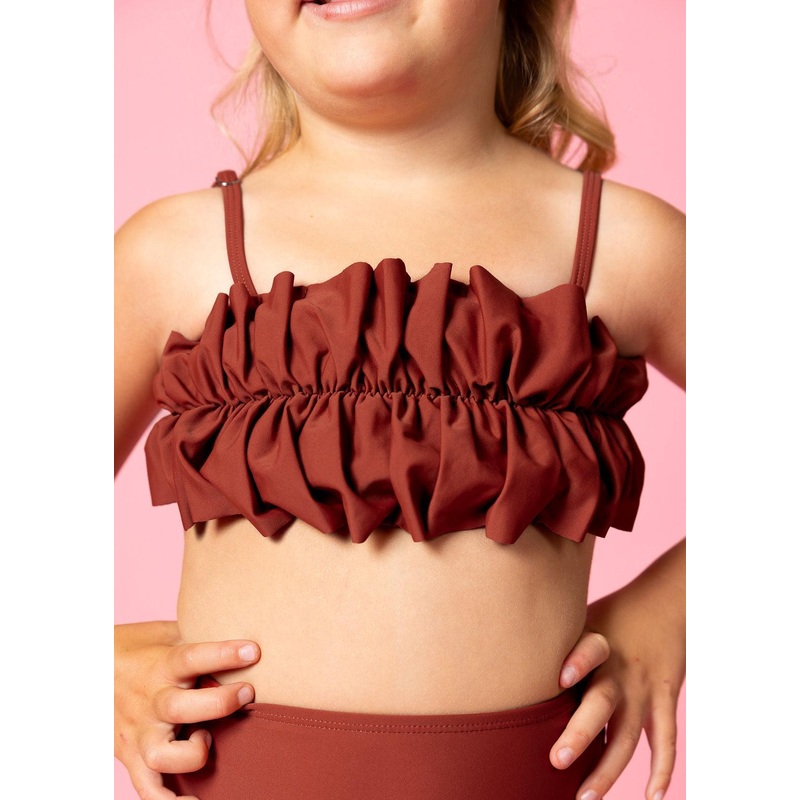 Amber Brown | Mini Oversized Ruffle Top