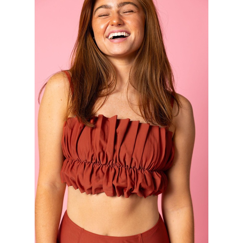 Amber Brown | Oversized Ruffle Top