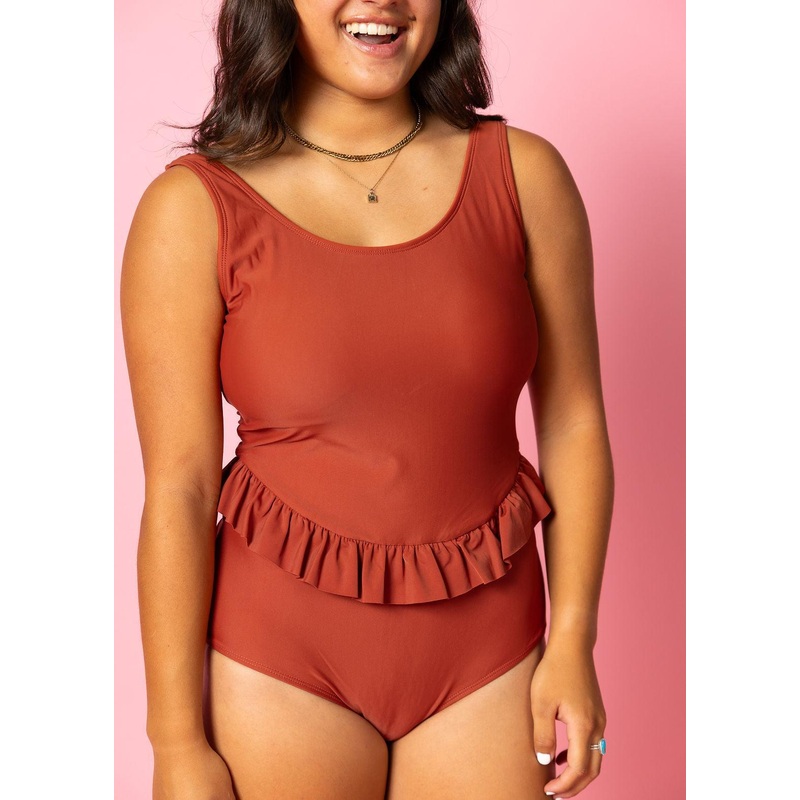 Amber Brown | Skirted One-Piece