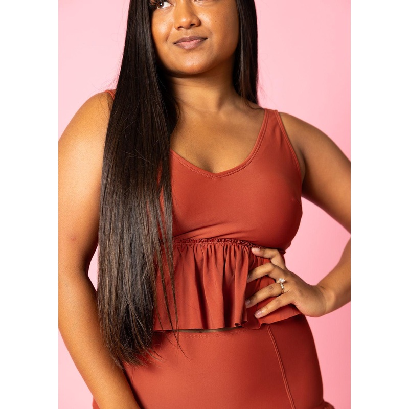 Amber Brown | V-Neck Top
