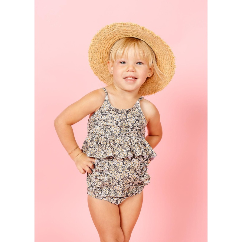 Antique Daisy | Mini Down in Front Ruffle Bottoms