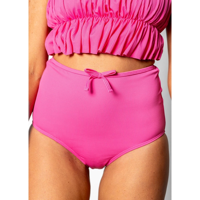 Ribbed Azalea Pink | Bow Bottoms