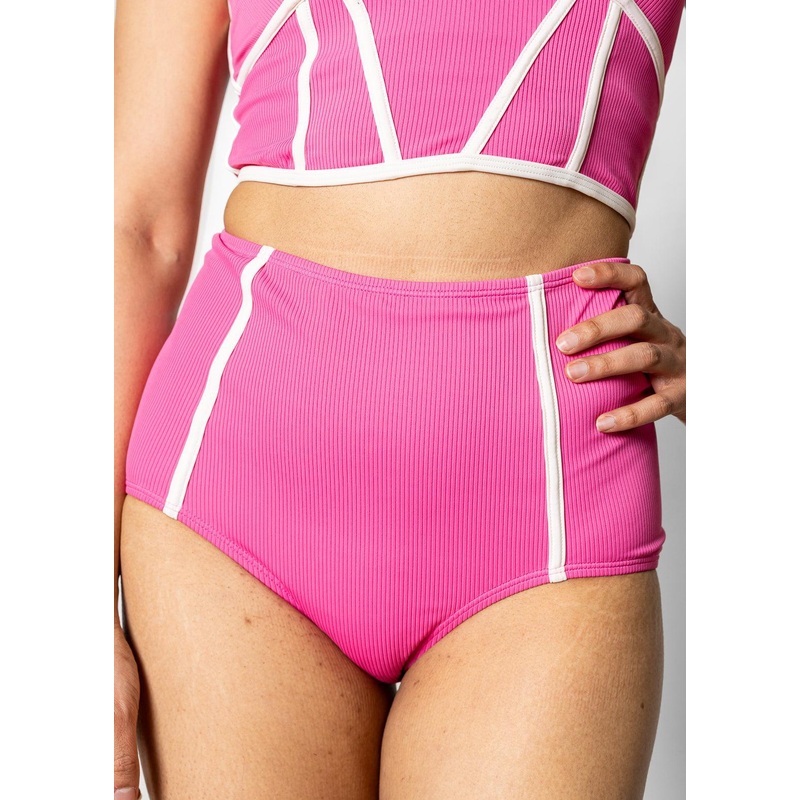 Ribbed Azalea Pink | Lined Up Bottoms