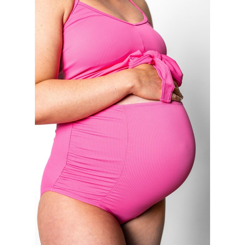 Ribbed Azalea Pink | Maternity Bottoms