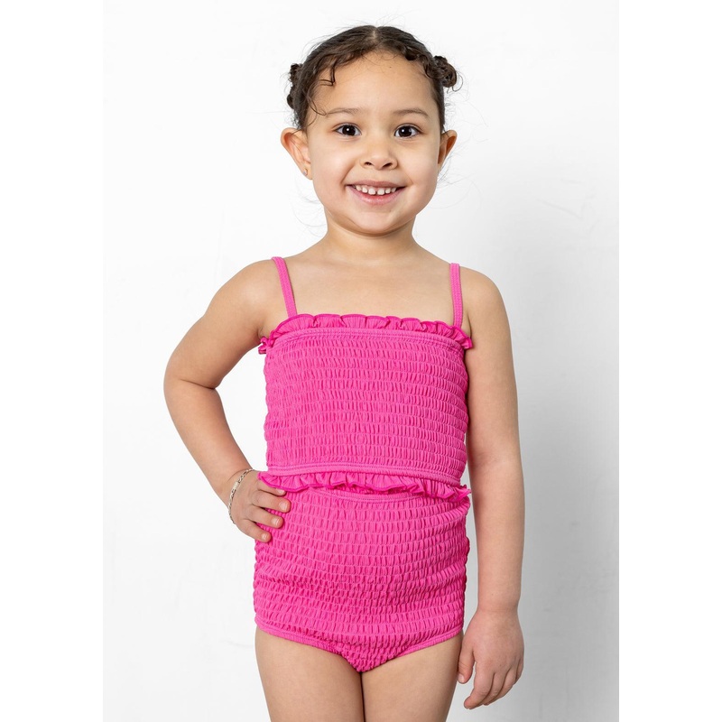 Ribbed Azalea Pink | Mini Bandeau Top