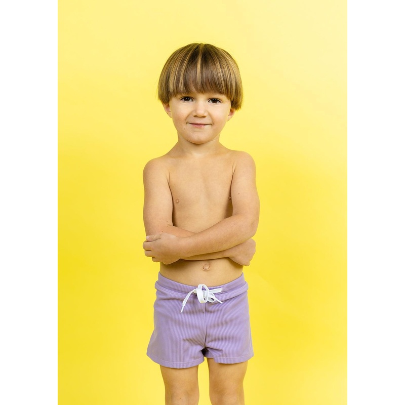 Ribbed Dusty Purple | Mini Euro Shorts