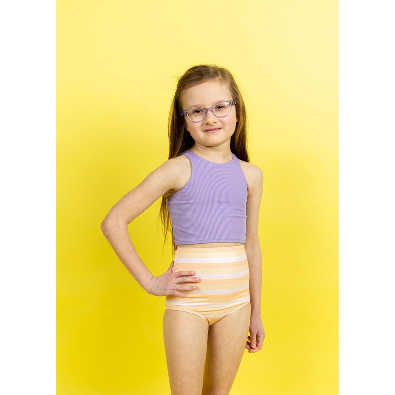 Ribbed Dusty Purple | Mini Racer Back Top