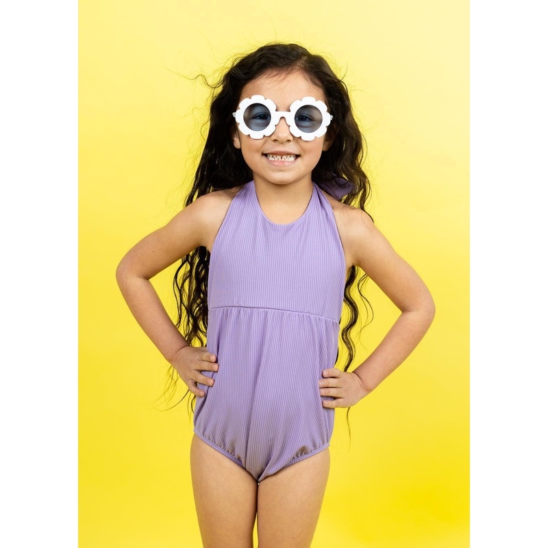 Ribbed Dusty Purple | Mini Romper One-Piece