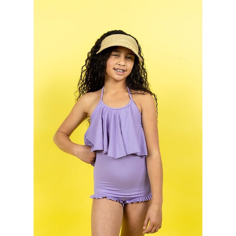 Ribbed Dusty Purple | Youth All Ruffled Up Bottoms