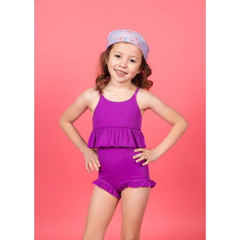 Ribbed Purple | Mini All Ruffled Up Bottoms