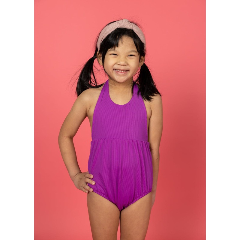 Ribbed Purple | Mini Romper One-Piece
