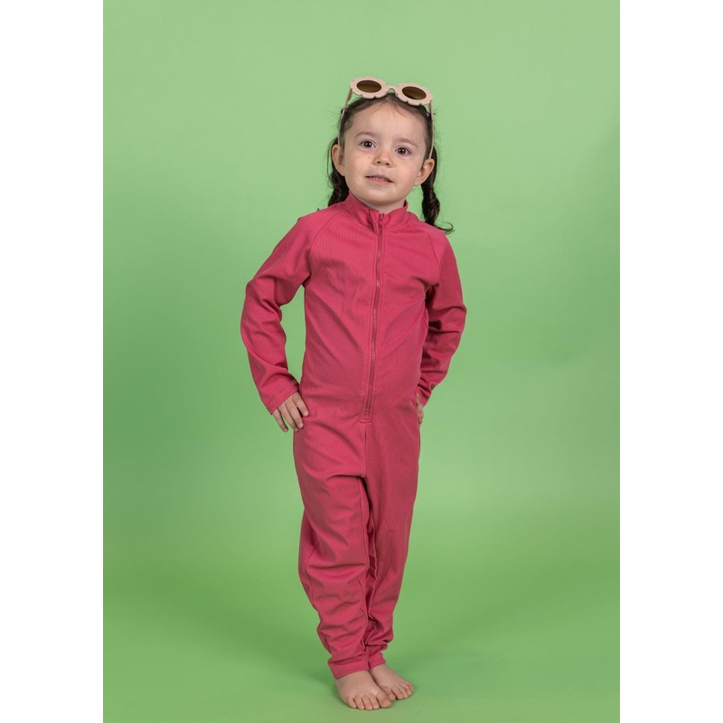 Ribbed Roseate | Mini Rashguard One-Piece (Unisex)
