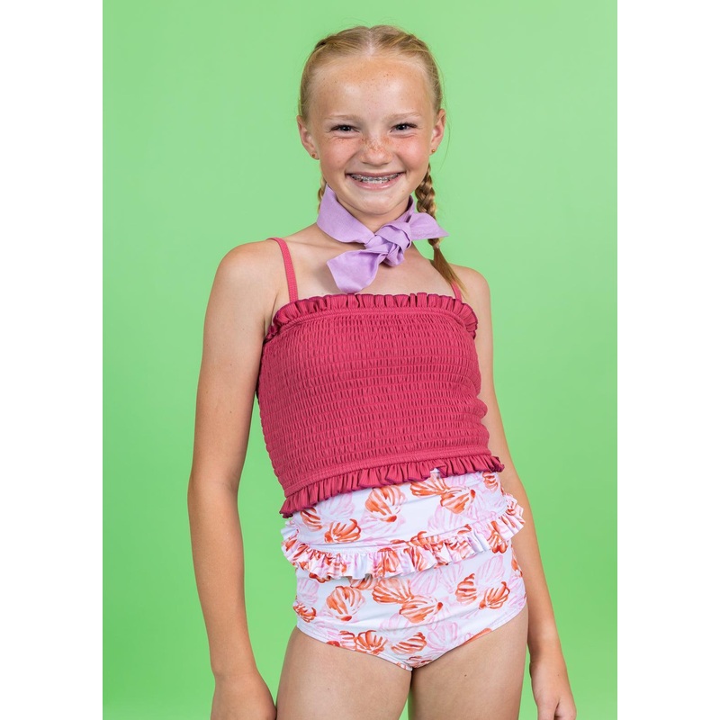 Ribbed Roseate | Youth Bandeau Top