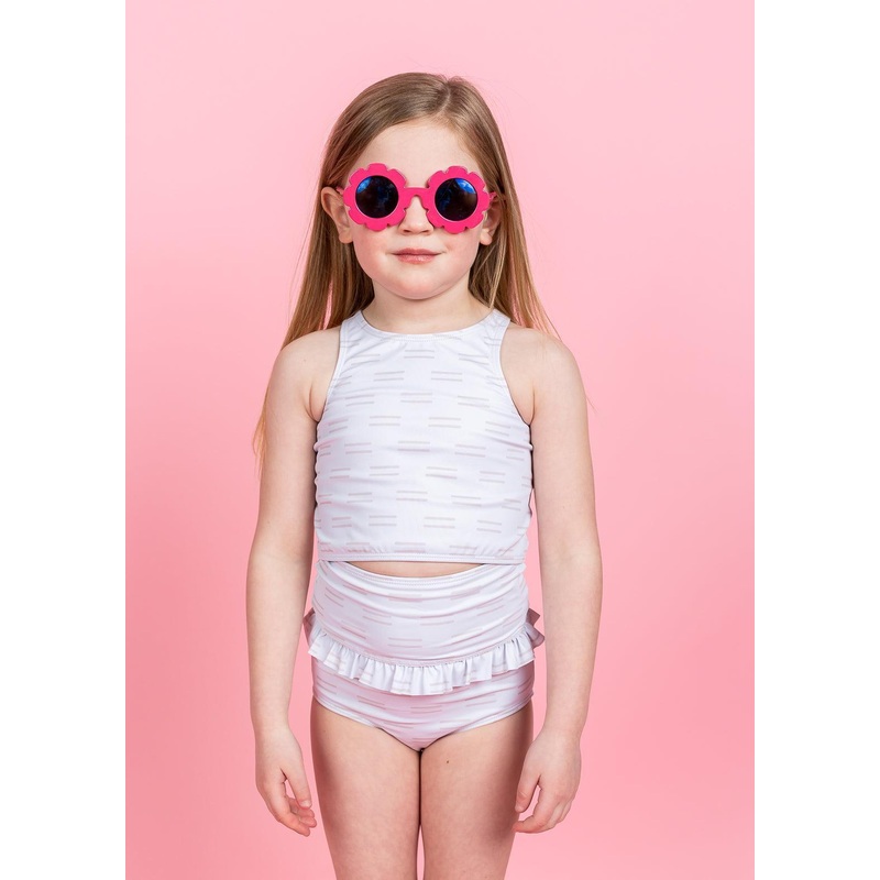Taupe Dashes | Mini Racer Back Top