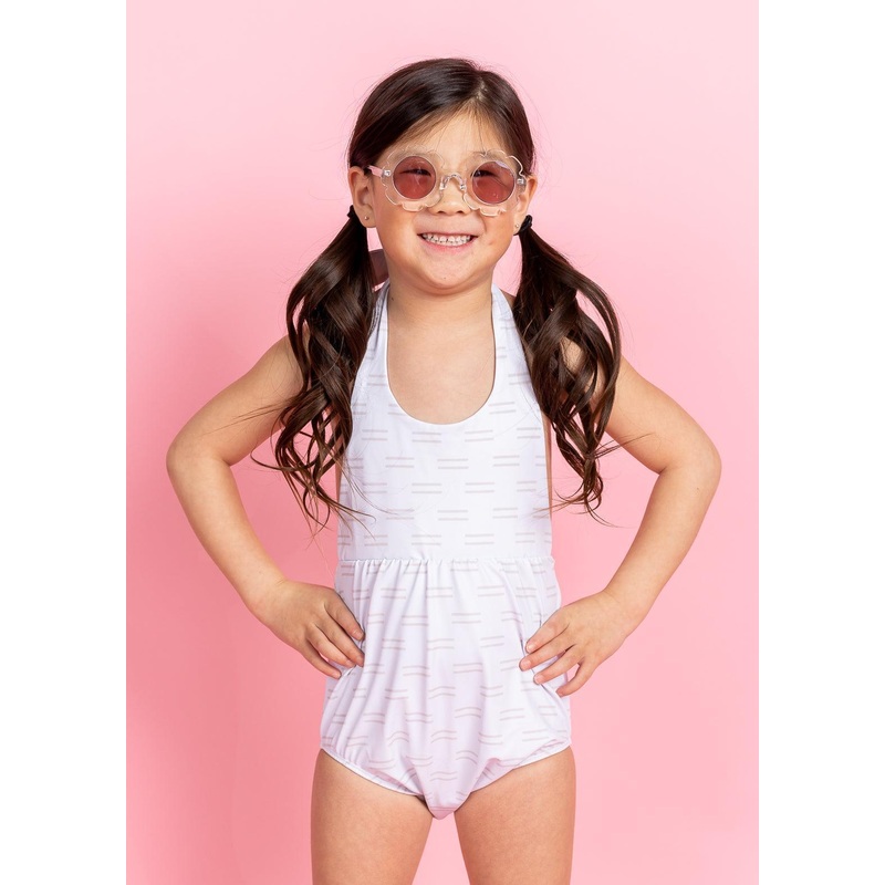 Taupe Dashes | Mini Romper One-Piece