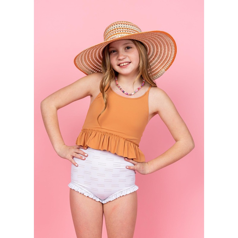 Taupe Dashes | Youth All Ruffled Up Bottoms