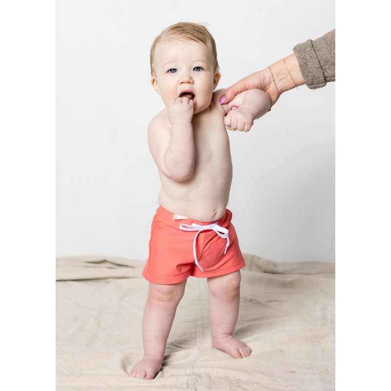 Deep Coral | Baby Euro Shorts