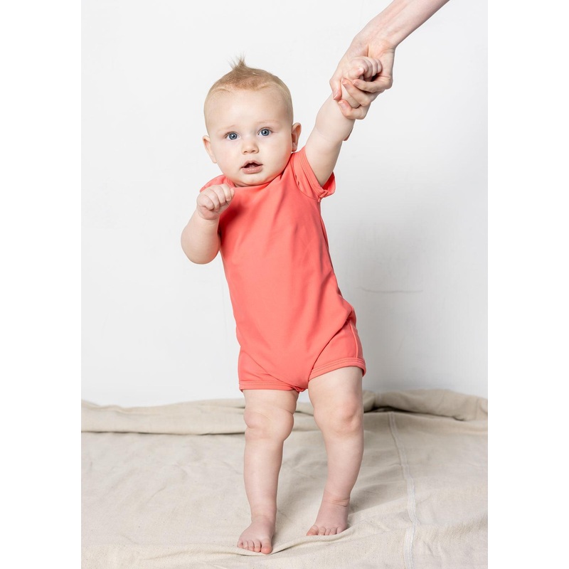 Deep Coral | Baby Shorties Rashguard (Unisex)
