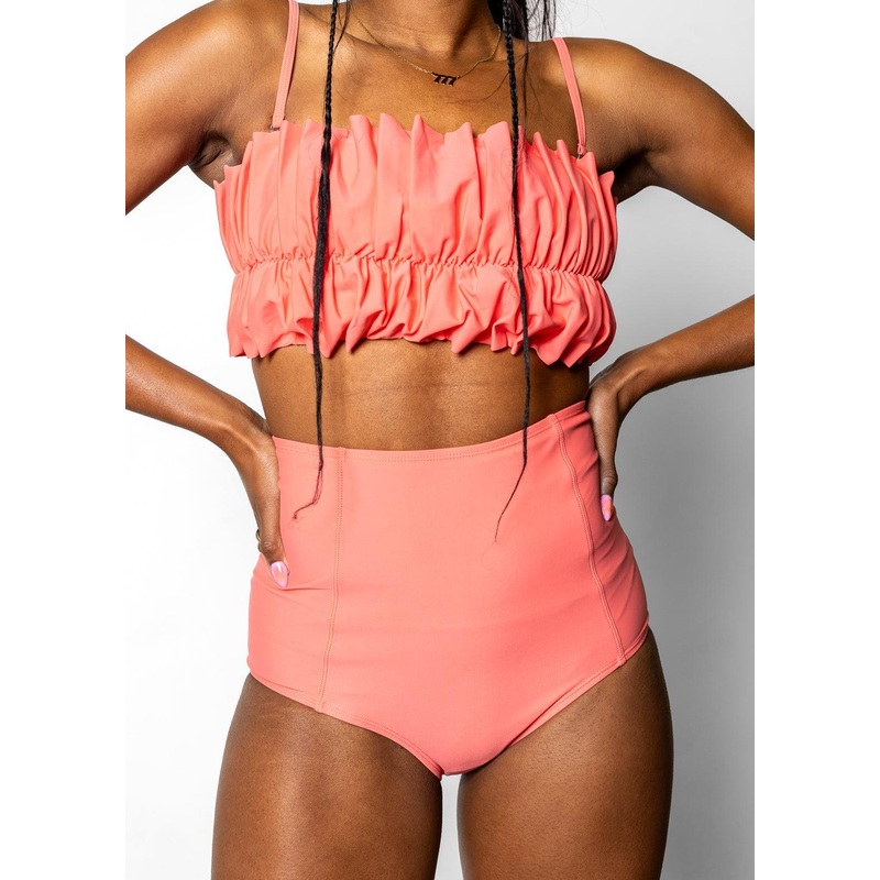 Deep Coral | Extended High-Waisted Bottoms
