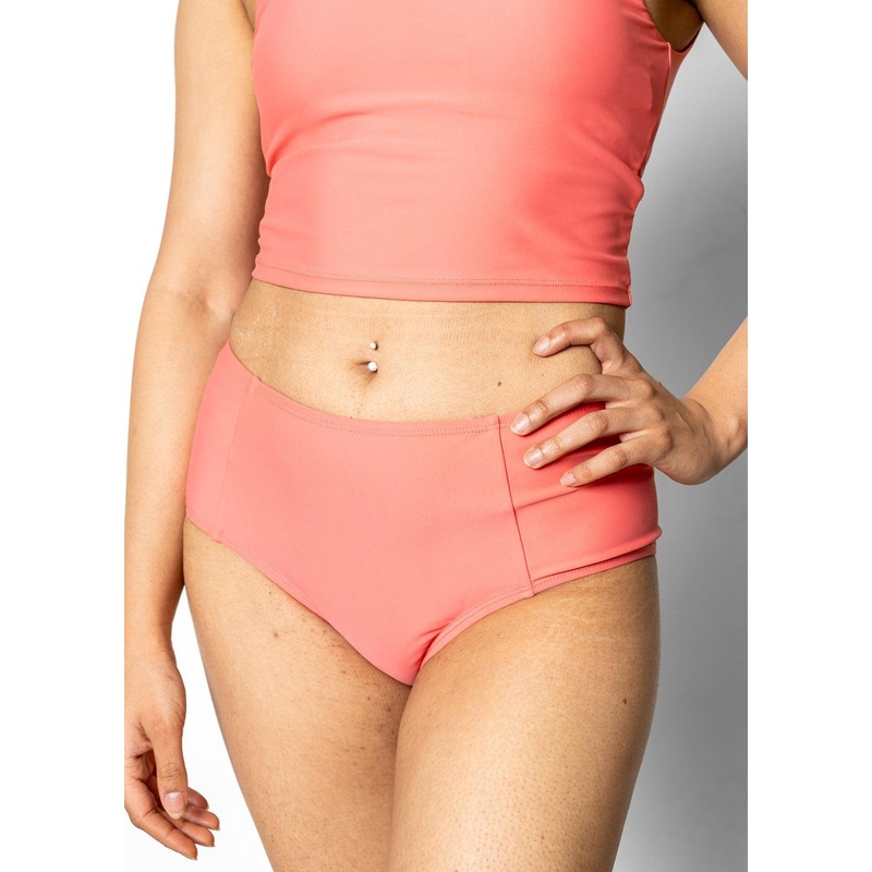 Deep Coral | Mid-Rise Bottoms