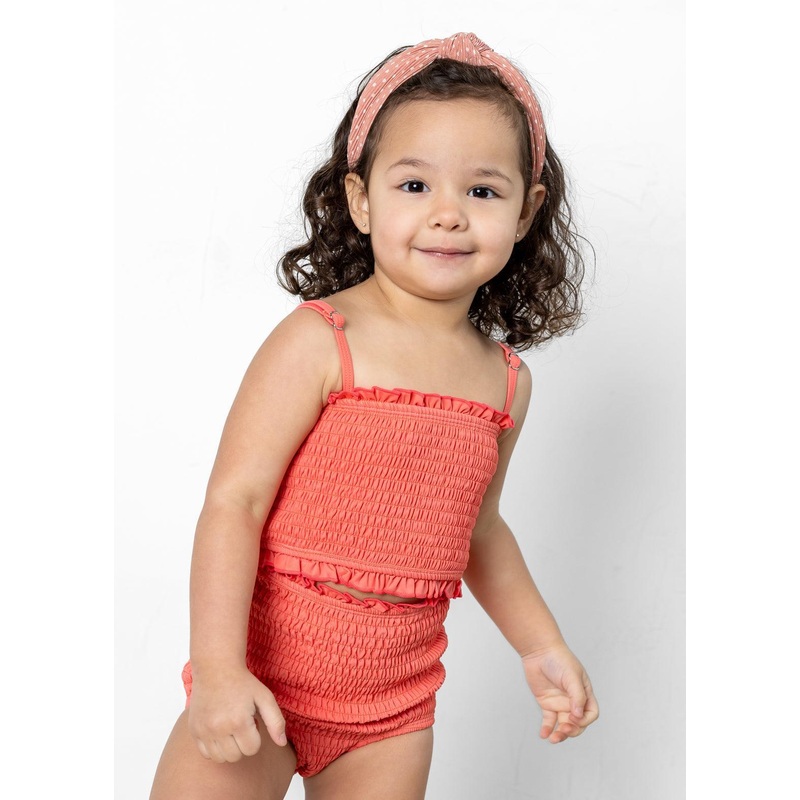 Deep Coral | Mini Bandeau Top