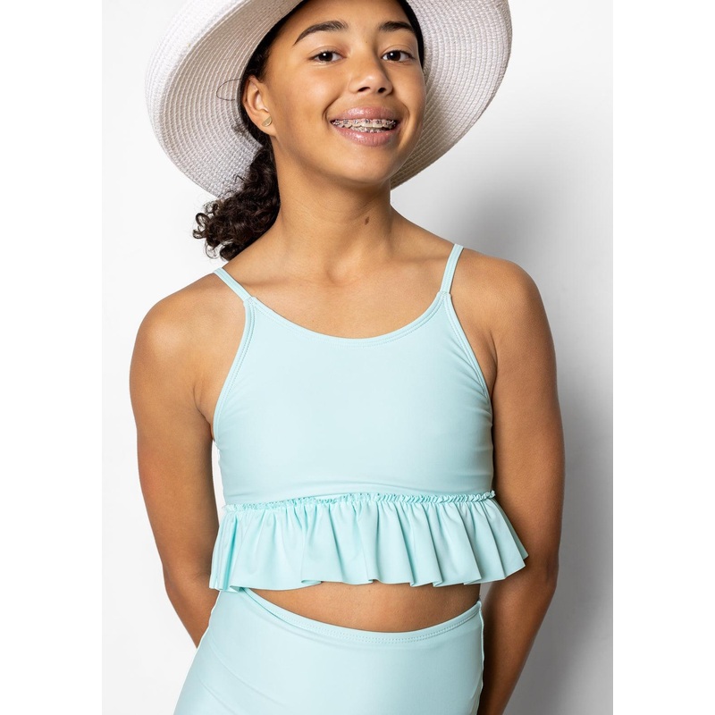 Fresh Mint | Youth Peplum Top