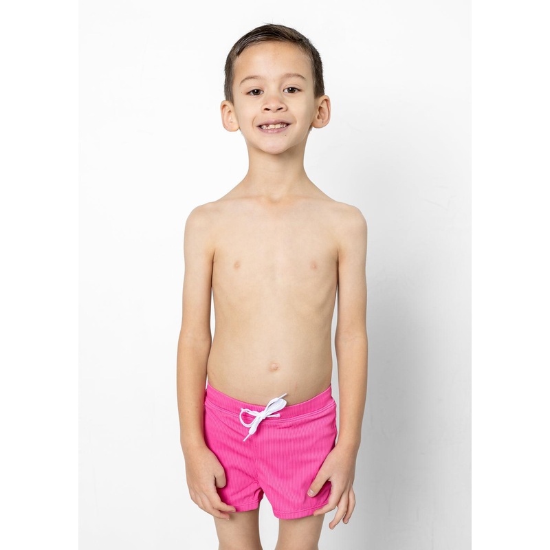 Ribbed Azalea Pink | Mini Euro Shorts