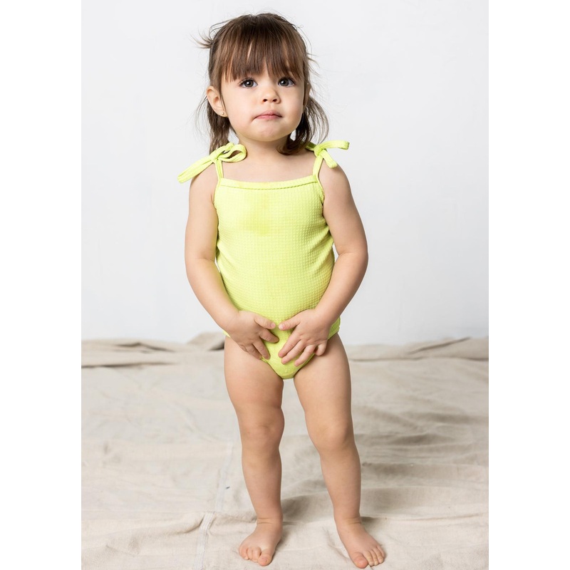 Waffled Glow Green | Baby Simply One-Piece