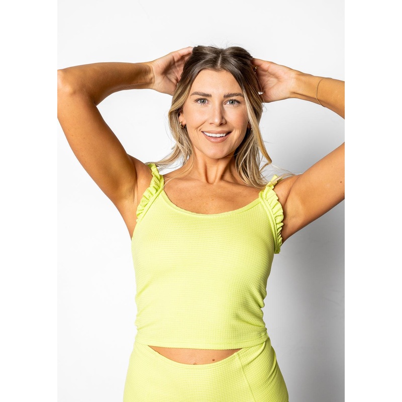 Waffled Glow Green | Flutter Top